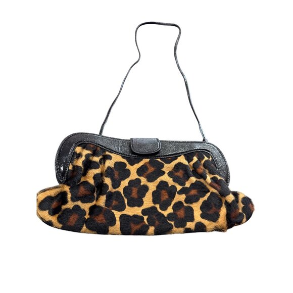 Franchi Handbags - Franchi Collection Leopard Print Faux fur Shoulder bag SKU 7943
